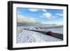 Motorists Negotiate the B4520 Road Between Brecon and Builth Wells on the Mynydd Epynt Moorland-Graham Lawrence-Framed Photographic Print