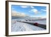 Motorists Negotiate the B4520 Road Between Brecon and Builth Wells on the Mynydd Epynt Moorland-Graham Lawrence-Framed Photographic Print