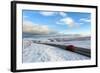 Motorists Negotiate the B4520 Road Between Brecon and Builth Wells on the Mynydd Epynt Moorland-Graham Lawrence-Framed Photographic Print