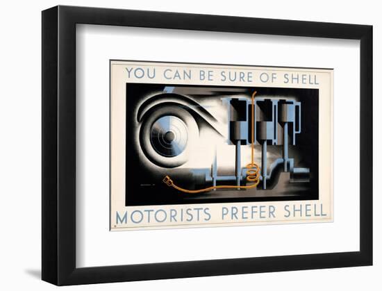 Motorists Prefer Shell-null-Framed Art Print