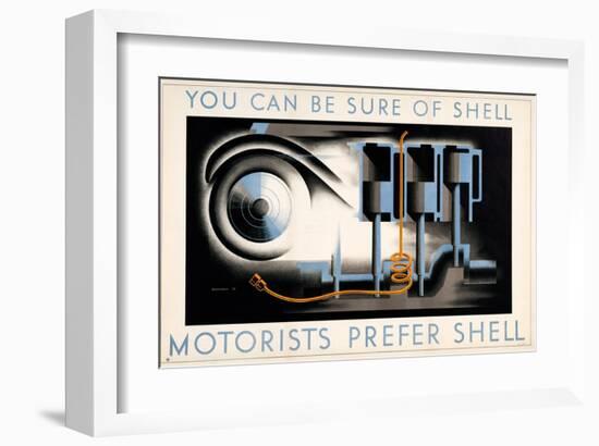 Motorists Prefer Shell-null-Framed Art Print