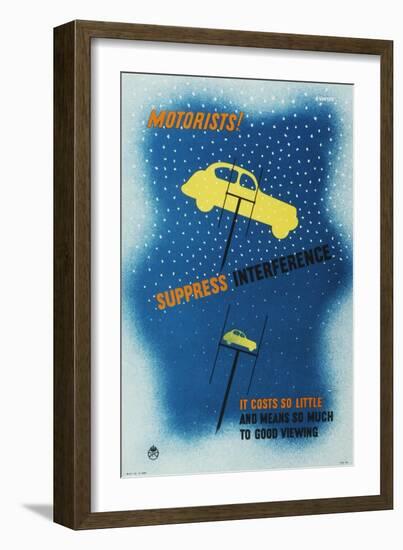 Motorists! Suppress Interference-P Vinten-Framed Art Print
