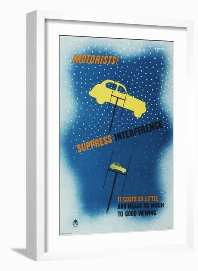 Motorists! Suppress Interference-P Vinten-Framed Art Print