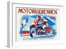 Motorradrennen - Auto Club Berlin-Jason Pierce-Framed Art Print