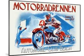 Motorradrennen - Auto Club Berlin-Jason Pierce-Mounted Art Print