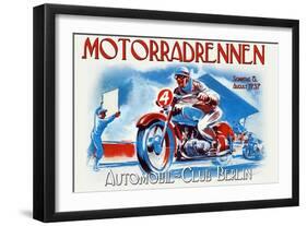 Motorradrennen - Auto Club Berlin-Jason Pierce-Framed Art Print