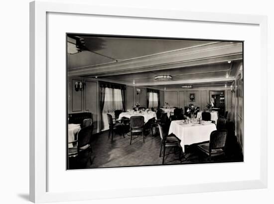 Motorschiff Seattle, Hapag, Speisesaal, Dampfer-null-Framed Giclee Print