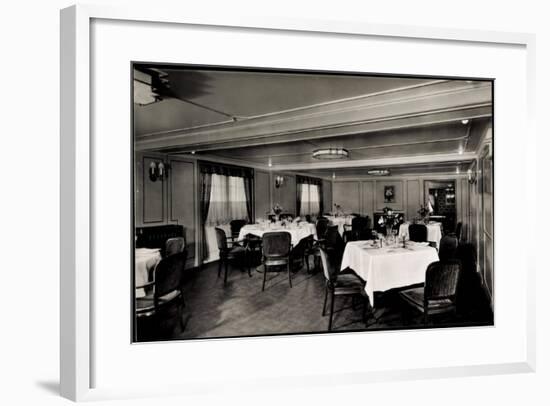 Motorschiff Seattle, Hapag, Speisesaal, Dampfer-null-Framed Giclee Print