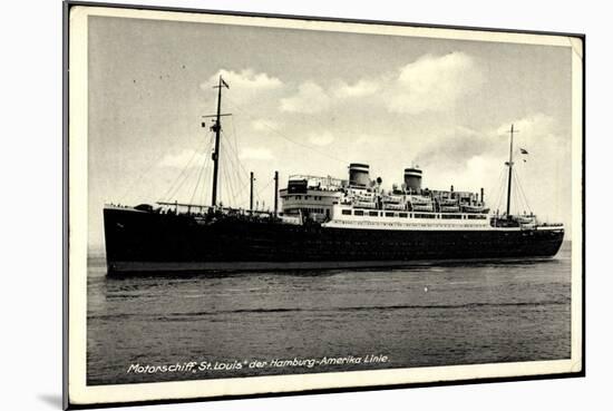 Motorschiff St Louis Der Hapag in Fahrt, Dampfer-null-Mounted Giclee Print