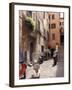 Motorscooters on Residential Street near Vatican City, Rome, Italy-Connie Ricca-Framed Photographic Print