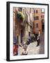 Motorscooters on Residential Street near Vatican City, Rome, Italy-Connie Ricca-Framed Photographic Print