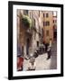 Motorscooters on Residential Street near Vatican City, Rome, Italy-Connie Ricca-Framed Photographic Print