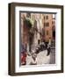 Motorscooters on Residential Street near Vatican City, Rome, Italy-Connie Ricca-Framed Photographic Print