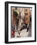 Motorscooters on Residential Street near Vatican City, Rome, Italy-Connie Ricca-Framed Photographic Print