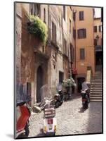 Motorscooters on Residential Street near Vatican City, Rome, Italy-Connie Ricca-Mounted Photographic Print