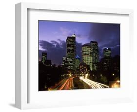 Motorway and Sydney CBD, Sydney, Australia-David Wall-Framed Photographic Print