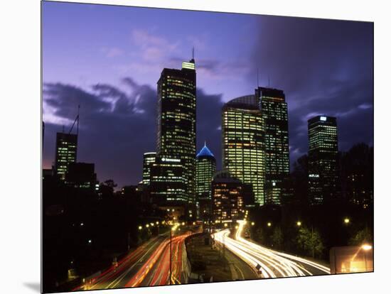 Motorway and Sydney CBD, Sydney, Australia-David Wall-Mounted Photographic Print