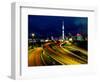 Motorways and Skytower, Auckland-David Wall-Framed Photographic Print