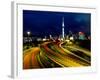 Motorways and Skytower, Auckland-David Wall-Framed Photographic Print