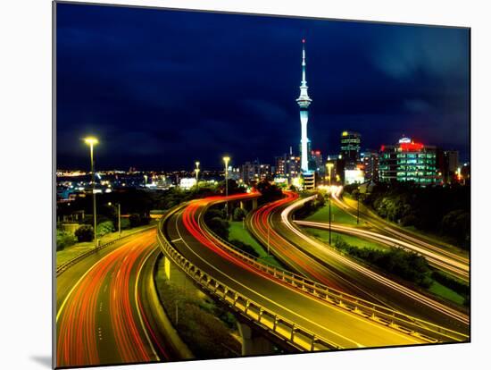 Motorways and Skytower, Auckland-David Wall-Mounted Photographic Print