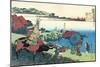 Motoyoshi Shinno,890-943,an imperial prince:The Bay of Naniwa.-Katsushika Hokusai-Mounted Giclee Print