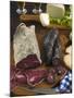 Motsetta (Mocetta), Chamois/Beef Meat Salted, Seasoned,Dried, Boudin Sausages, Goat Cheese, Italy-Nico Tondini-Mounted Photographic Print