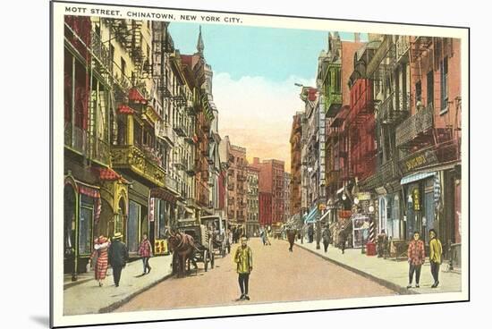 Mott Street, Chinatown, New York City-null-Mounted Art Print