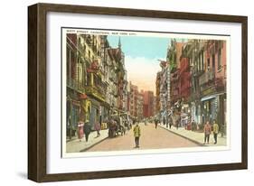 Mott Street, Chinatown, New York City-null-Framed Art Print