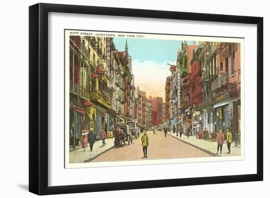 Mott Street, Chinatown, New York City-null-Framed Art Print