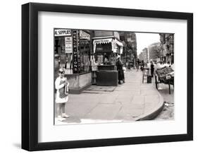 Mott Street, Manhattan, New York, c.1925-null-Framed Art Print