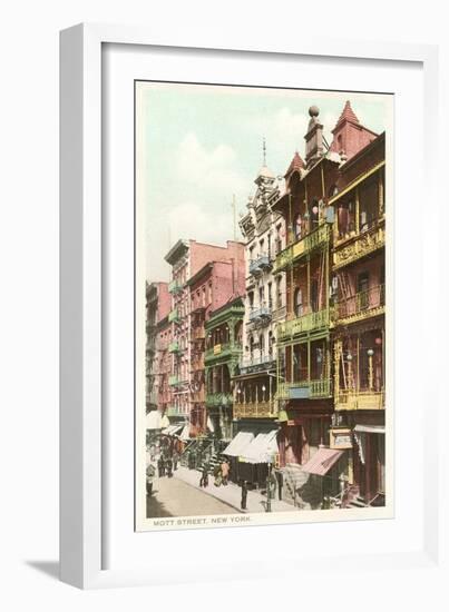 Mott Street, New York City-null-Framed Art Print