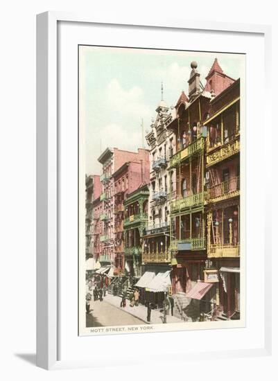 Mott Street, New York City-null-Framed Art Print