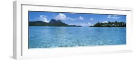 Motu and Lagoon, Bora Bora, Society Islands, French Polynesia-null-Framed Photographic Print