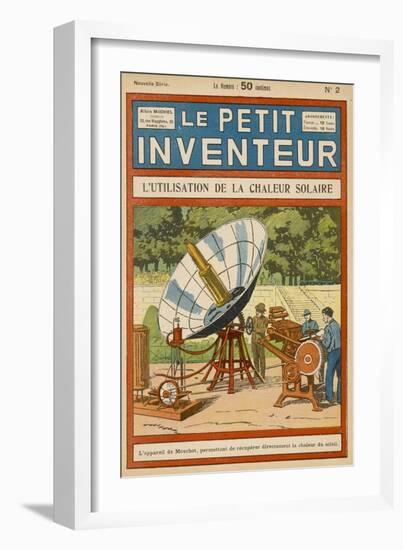 Mouchot's Solar-Powered Motor-null-Framed Art Print