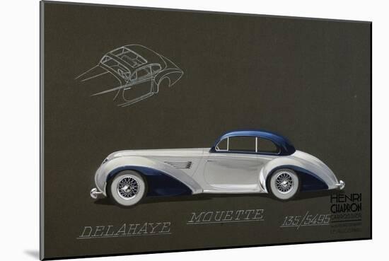 Mouette 135/5495 Motor Car, 1930, by Delahaye, Design by Henri Chapron, France, 20th Century-null-Mounted Giclee Print