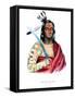 Moukaushka ('The Trembling Earth'), a Yankton Sioux chief-George Cooke-Framed Stretched Canvas