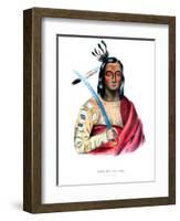 Moukaushka ('The Trembling Earth'), a Yankton Sioux chief-George Cooke-Framed Giclee Print