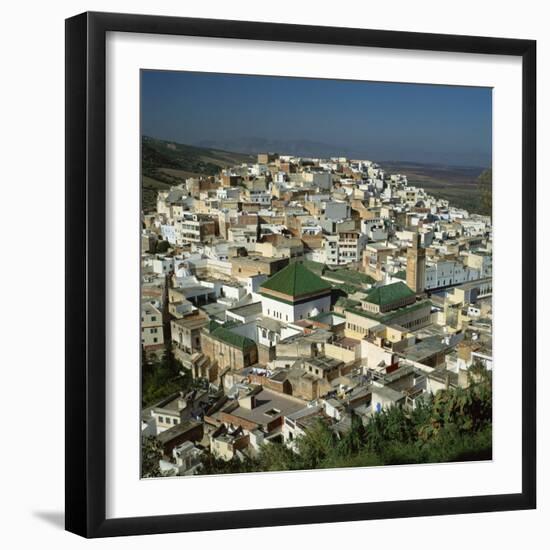 Moulay Idriss, Including the Tomb and Zaouia of Moulay Idriss, Morocco-Tony Gervis-Framed Photographic Print