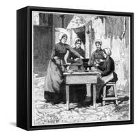 Moulding Explosive Gum Cartridges, Isleten, Near Fluelen, Switzerland, 1893-null-Framed Stretched Canvas