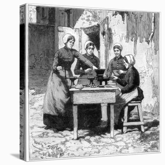 Moulding Explosive Gum Cartridges, Isleten, Near Fluelen, Switzerland, 1893-null-Stretched Canvas