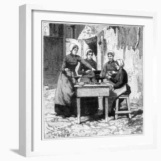 Moulding Explosive Gum Cartridges, Isleten, Near Fluelen, Switzerland, 1893-null-Framed Giclee Print