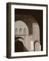 Mouldings Over Arched Doorway, Ben Youssef Medersa, Marrakech (Marrakesh), North Africa-David Poole-Framed Photographic Print