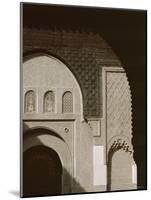 Mouldings Over Arched Doorway, Ben Youssef Medersa, Marrakech (Marrakesh), North Africa-David Poole-Mounted Photographic Print