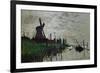 Moulin a Zaandam (Windmill at Zaandam)-Claude Monet-Framed Giclee Print