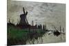 Moulin a Zaandam (Windmill at Zaandam)-Claude Monet-Mounted Giclee Print