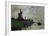 Moulin a Zaandam (Windmill at Zaandam)-Claude Monet-Framed Giclee Print