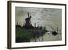 Moulin a Zaandam (Windmill at Zaandam)-Claude Monet-Framed Giclee Print