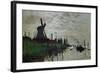 Moulin a Zaandam (Windmill at Zaandam)-Claude Monet-Framed Giclee Print