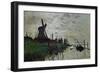 Moulin a Zaandam (Windmill at Zaandam)-Claude Monet-Framed Giclee Print