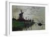 Moulin a Zaandam (Windmill at Zaandam)-Claude Monet-Framed Giclee Print